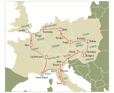 Map of trip